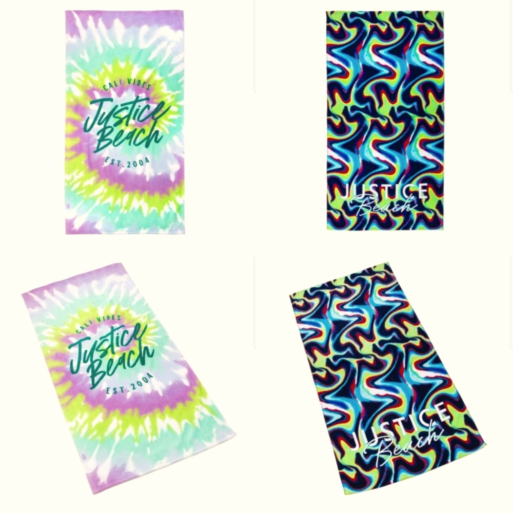 NEW! Justice 2 pack beach towels NWT